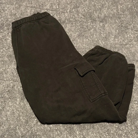 Athletic Works Black Fleece Sweatpants with Elastic Waistband - Picture 3 of 4